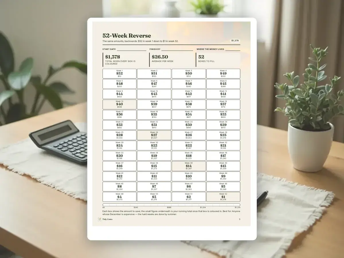 Savings Challenges Printable Bundle — Page 5