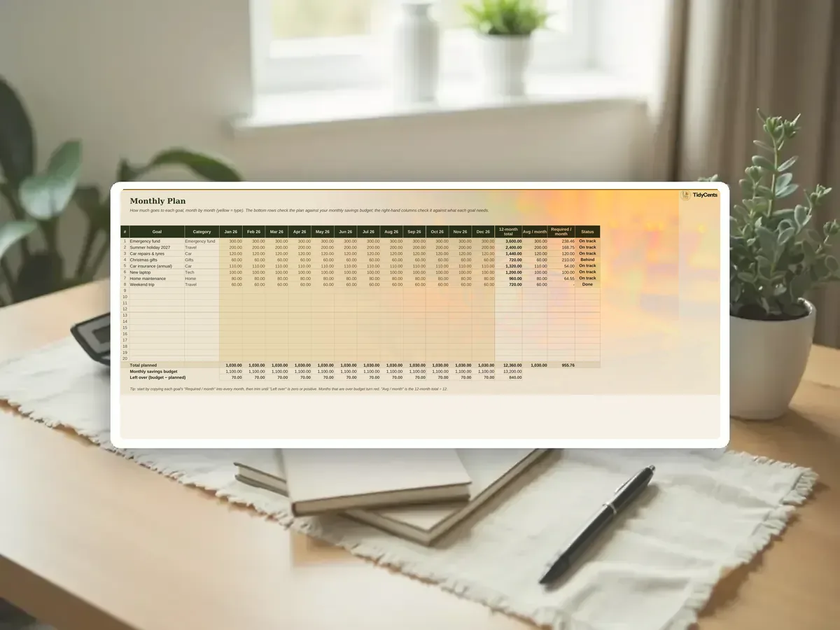 Savings Goals & Sinking Funds Tracker — Page 6