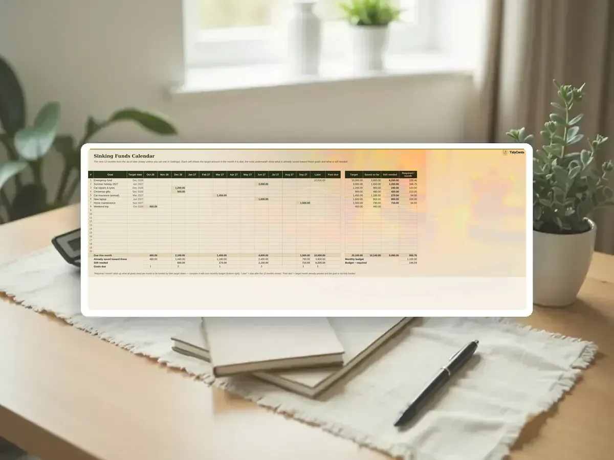Savings Goals & Sinking Funds Tracker — Page 8