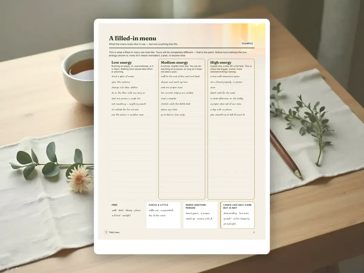 Self-Care Planner & Journal — Page 5