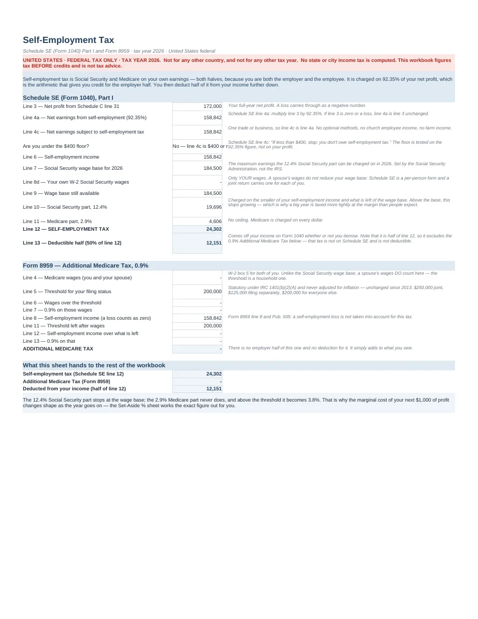 US Self-Employed Tax Engine — 1099 & Quarterly Estimated Taxes · Tax Year 2026 — Page 4