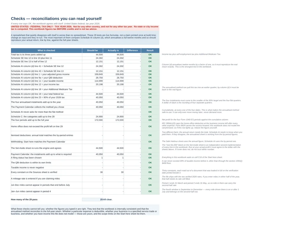 US Self-Employed Tax Engine — 1099 & Quarterly Estimated Taxes · Tax Year 2026 — Page 12