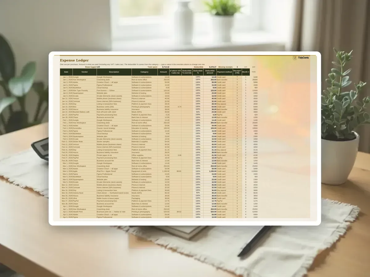 Small Business Bookkeeping & Invoice Tracker — Page 5