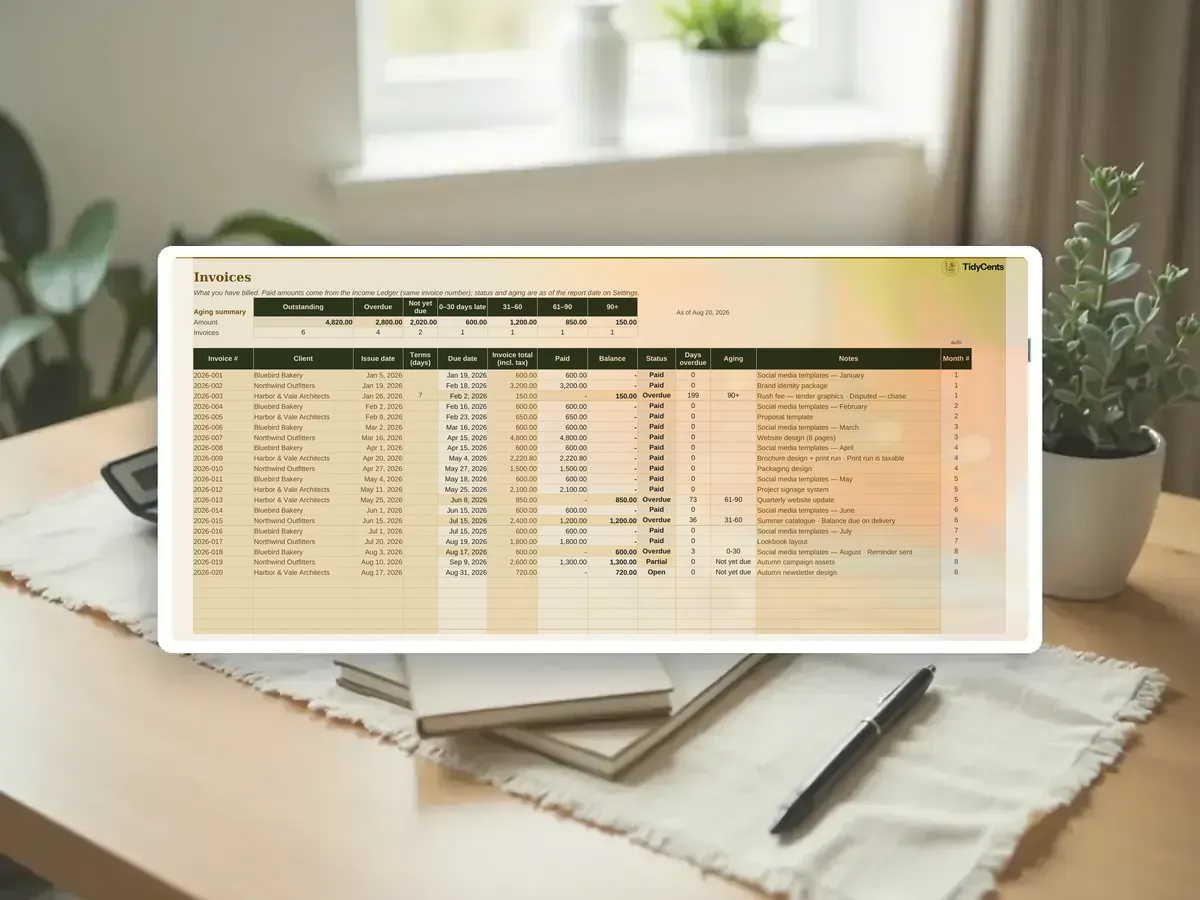 Small Business Bookkeeping & Invoice Tracker — Page 6