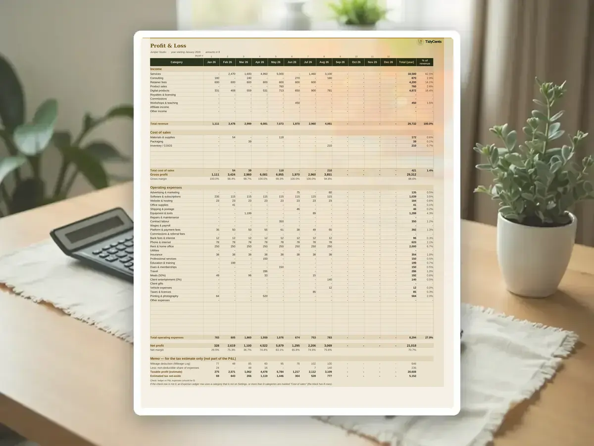 Small Business Bookkeeping & Invoice Tracker — Page 8