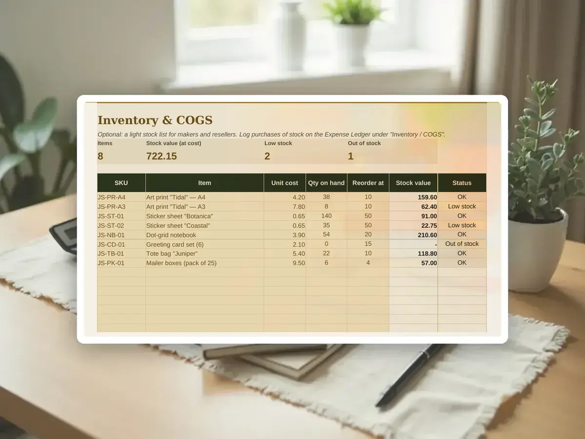 Small Business Bookkeeping & Invoice Tracker — Page 12