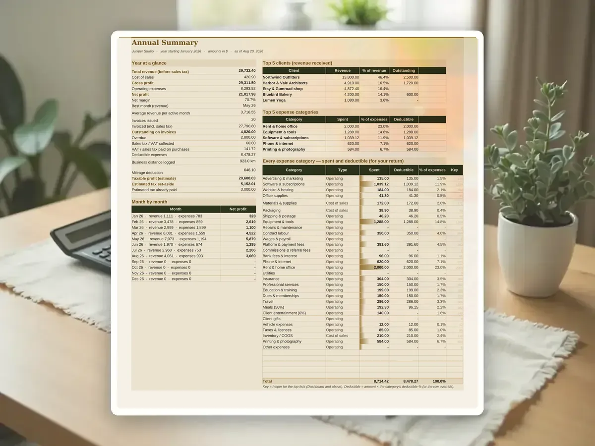 Small Business Bookkeeping & Invoice Tracker — Page 13
