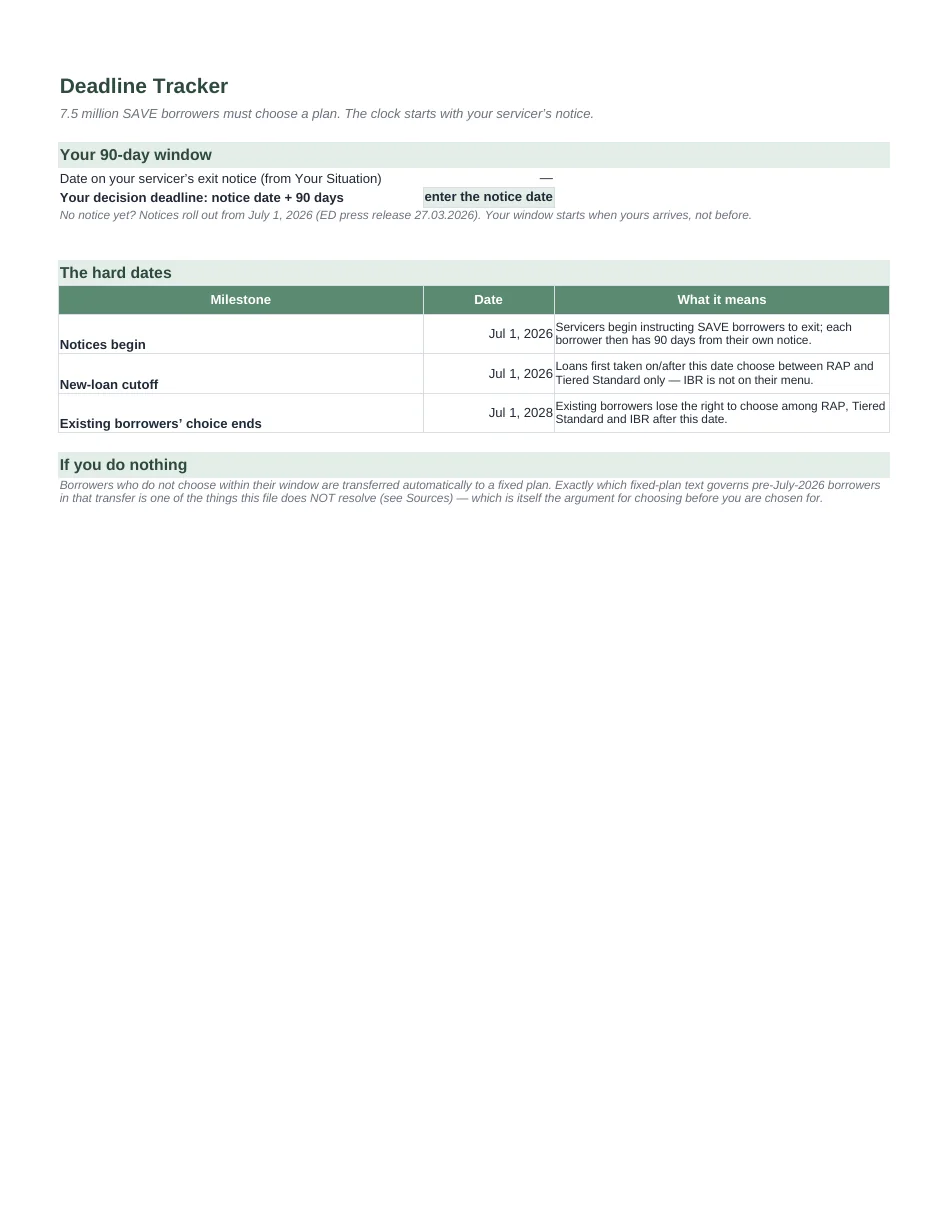Student Loan Repayment Decision Toolkit — RAP vs IBR vs Standard · US · 2026 — Page 8