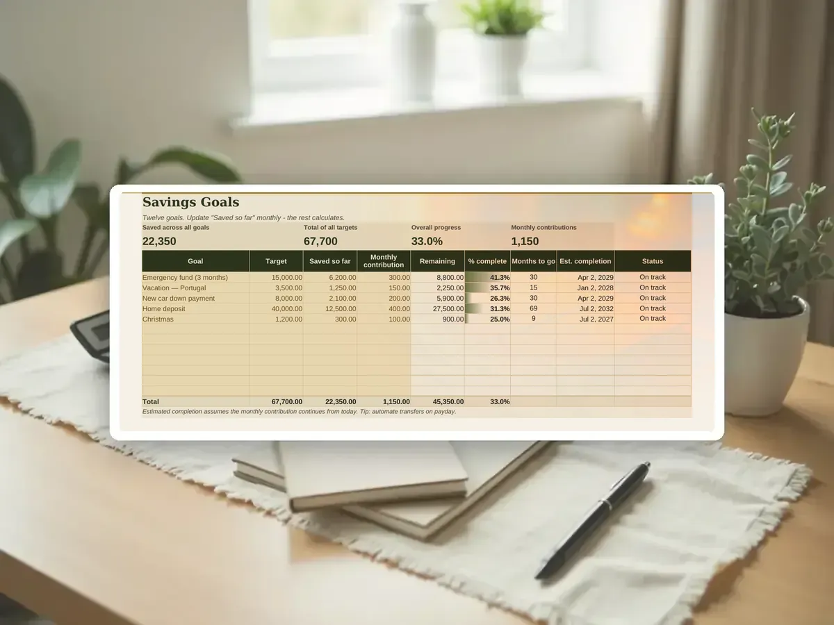 Ultimate Annual Budget Spreadsheet — Page 9